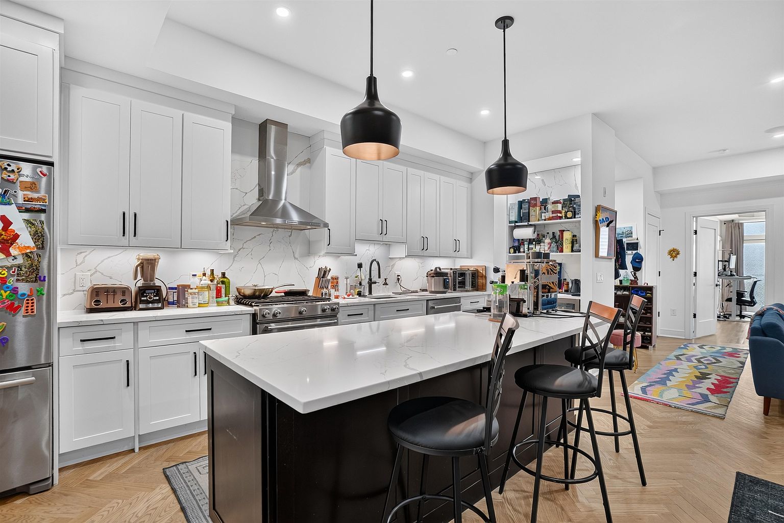 Chef's Waterfall Island Kitchen